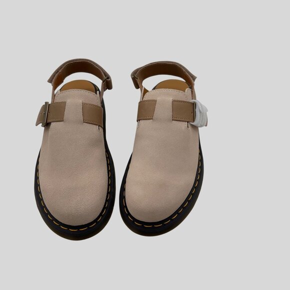 Dr. Martens Unisex Size 11/12 Leather Jorge II Beige Suede Open Back Sandals - Picture 4 of 15